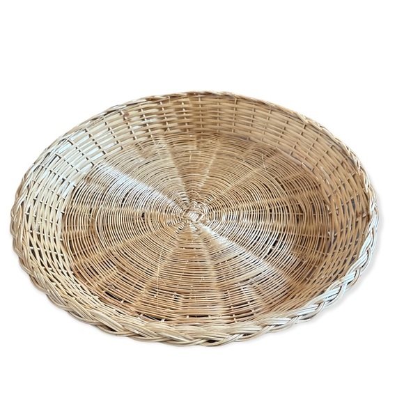 Vintage Wicker Woven Boho Plate Charger Wall Decor set of 4 - Picture 3 of 6